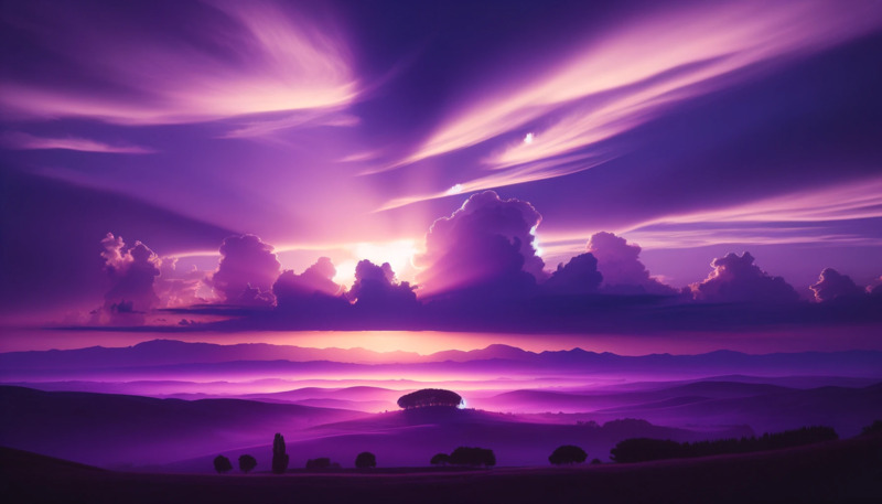 如何預測何時會出現紫色天空？