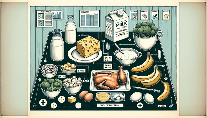 牛奶、雞蛋、起司、雞肉、香蕉和咖啡會增加膽固醇嗎？ 膽固醇高的人應該喝什麼牛奶？ 高膽固醇應避免飲用哪些飲料？