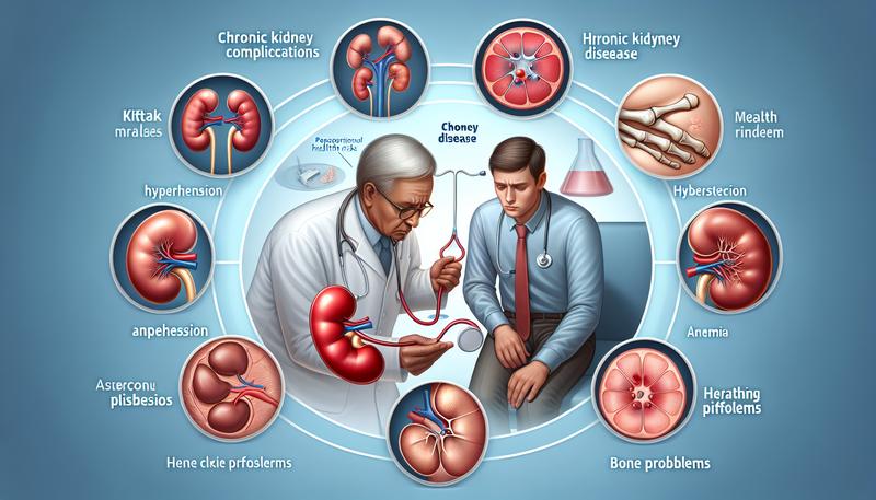 CKD患者可能面臨哪些並發症,如高血壓、貧血和骨骼問題？