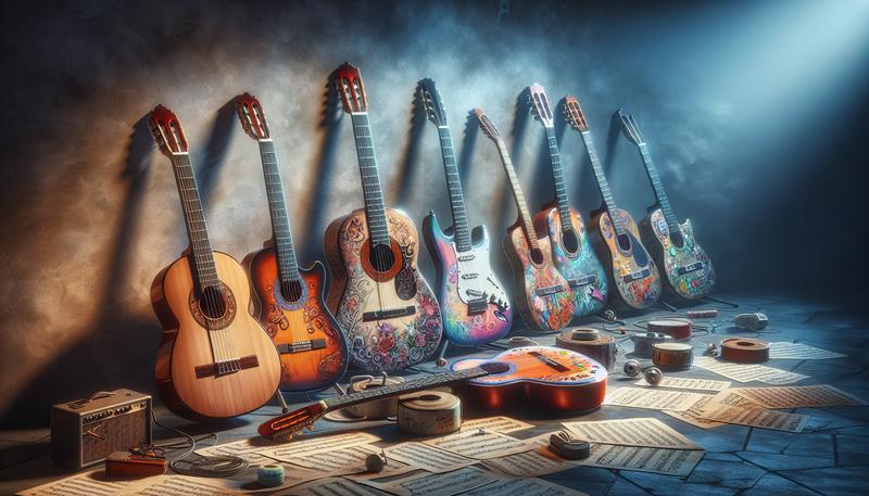 吉他有哪些不同的音樂風格和流派,例如古典吉他、電吉他和民謠吉他？如何寫吉他曲？