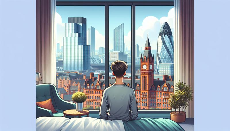 如果16歲青少年想在英國的某個城市(如倫敦、曼徹斯特等)入住飯店,該如何選擇合適的飯店？