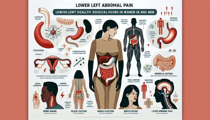 左下腹痛在女性中常見的原因有哪些？ 男性左下腹痛可能表示什麼健康問題？